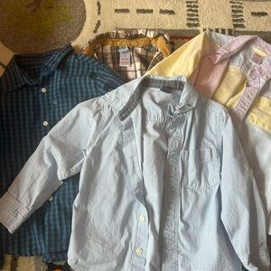 Plaid & Multicolored 4T Boys Button Up Shirt Assortment